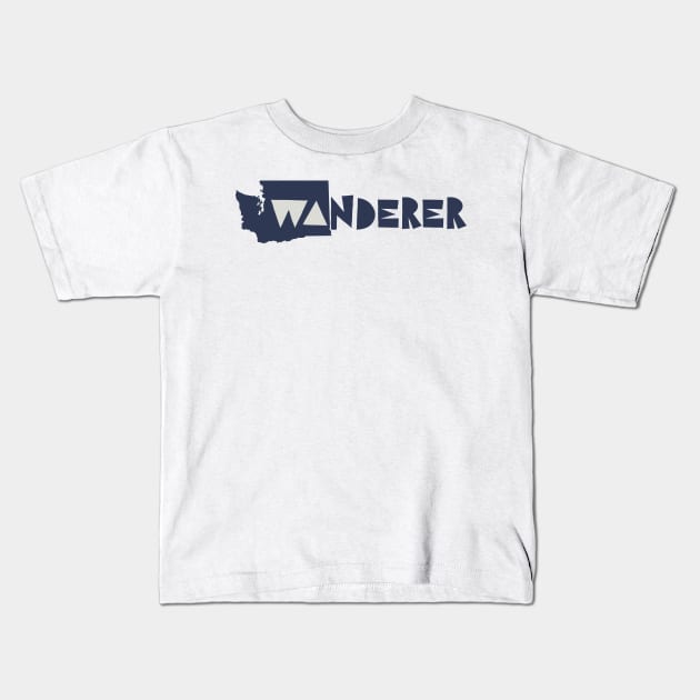 Washington Wanderer Kids T-Shirt by happysquatch